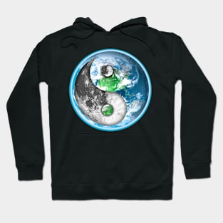 Yin Yang Moon and Earth Hoodie